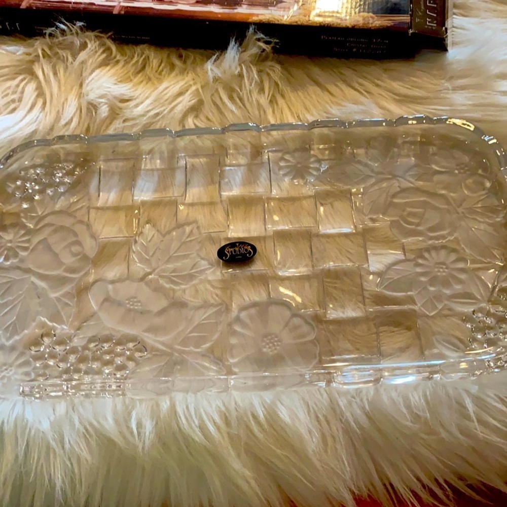 New in box Napoli Crystal platter